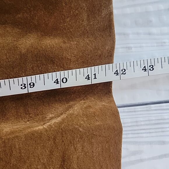 Vintage 70s union made faux leather lions mane coat-caramel brown Women's Size S - Picture 12 of 12